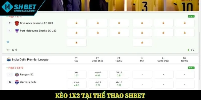 Kèo 1x2 tại thể thao SHBET